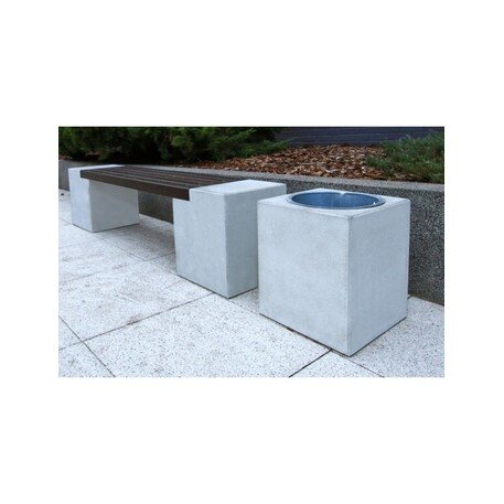 Concrete litter bin '40x40x46,5cm / 30L'