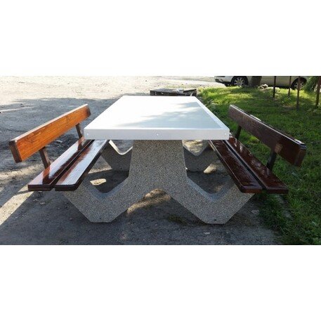 Lauko / Vidaus betoninis suolas ir stalas poilsiui 'BR/SG050/MDL'