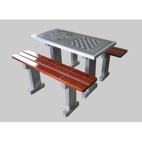Concrete playing table and benches 2 pcs. 'BDS/SG029/MDL'