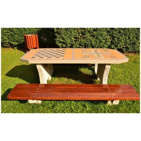 Concrete playing table and benches 2 pcs. 'BDS/SG021/MDL'