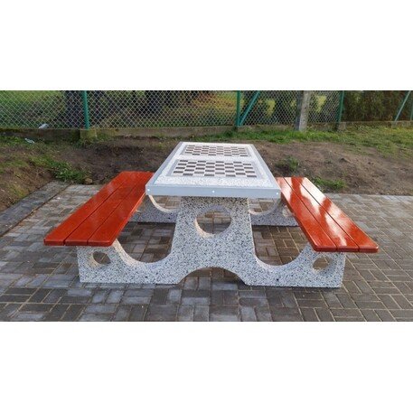 Concrete playing table and benches 2 pcs. 'BDS/SG023/MDL'