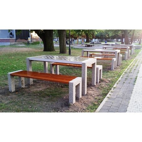 Stół i ławki betonowe 2 szt. 'BDS/SG026/MDL'
