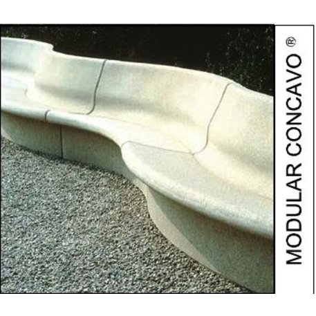 Panchina in cemento 'Modular Concavo'