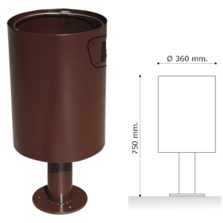 Metal litter bin 'Luxor / 50L'