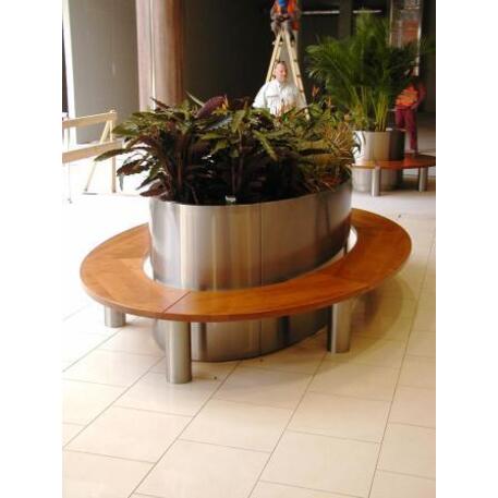 Metal bench + flower pot 'STF/13-04-44/MDL'