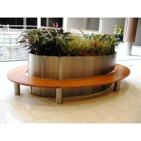 Metal bench + flower pot 'STF/13-04-44/MDL'