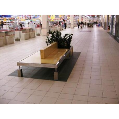 Metal bench + flower pot 'STF/10-45-01MDL'