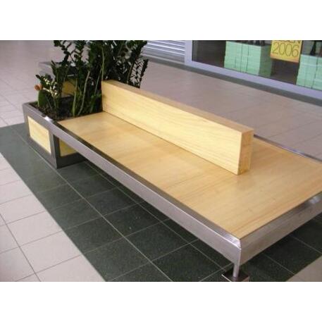 Metal bench + flower pot 'STF/10-45-01MDL'