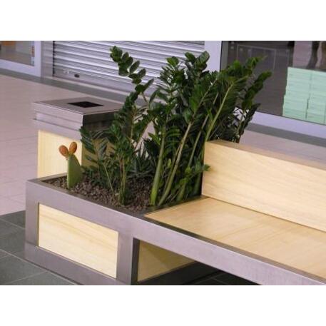 Metal bench + flower pot 'STF/10-45-01MDL'