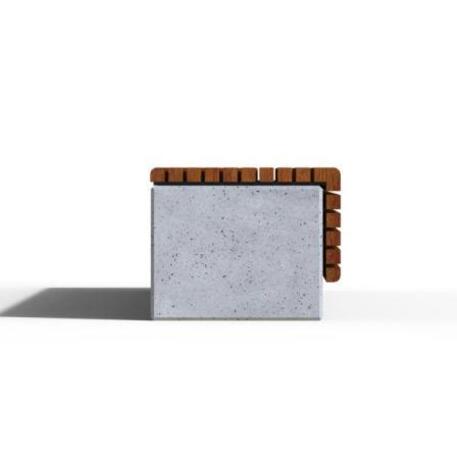 Lauko / Vidaus betoninis suolas be atlošo su IROKO medienos apdaila 'IROKO_STF/23-02-08_03MDL'