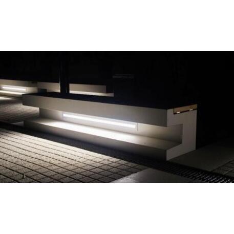 Бетонная скамья без спинки 'LED Light+IROKO_STF/22-02-07MDL'