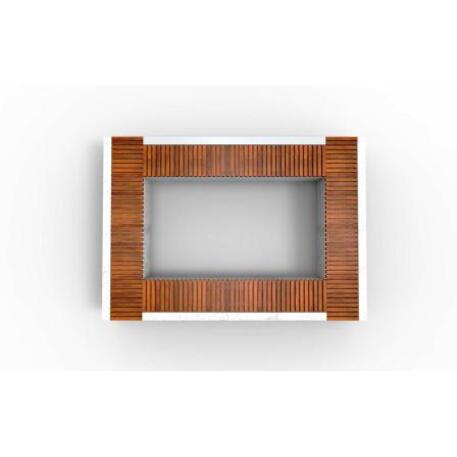 Бетонная скамья без спинки 'LED Light+IROKO_STF/22-02-07MDL'