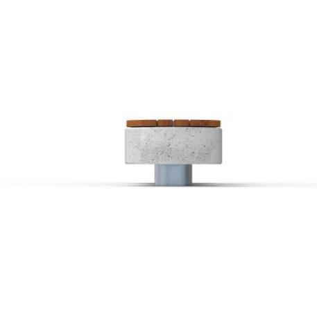 Lauko / Vidaus betoninis suolas be atlošo su IROKO medienos apdaila 'STF/21-04-43_01MDL'