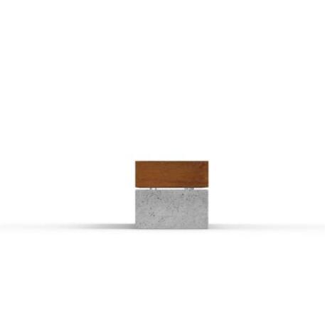 Lauko / Vidaus betoninis suolas be atlošo su IROKO medienos apdaila 'STF/21-02-30MDL'