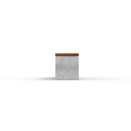 Lauko / Vidaus betoninis suolas be atlošo su IROKO medienos apdaila 'STF/19-02-68_02MDL'