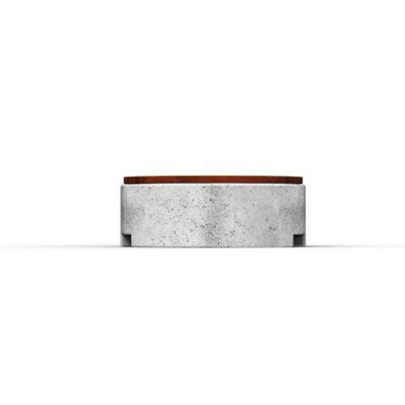 Lauko / Vidaus betoninis suolas be atlošo su IROKO medienos apdaila 'STF/18-02-83_02MDL'