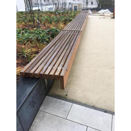 Concrete bench with backrest 'IROKO_STF/18-02-63MDL'