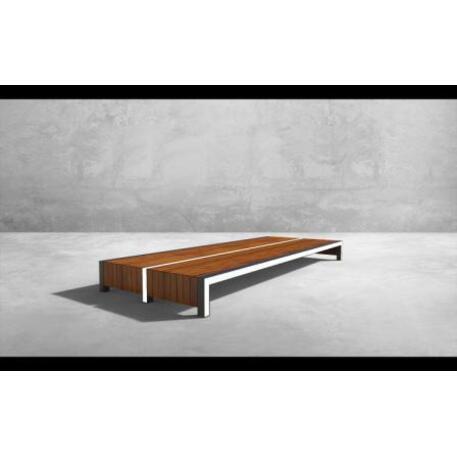 Metal bench without backrest LED 'IROKO_STF/24-02-15MDL'