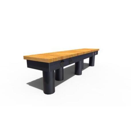 Metal bench without backrest 'IROKO_230V/USB_STF/23-02-04MDL'