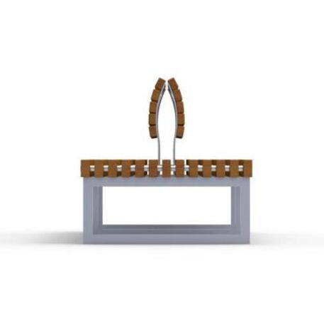 Metal bench without backrest 'IROKO_STF/18-04-42/MDL'