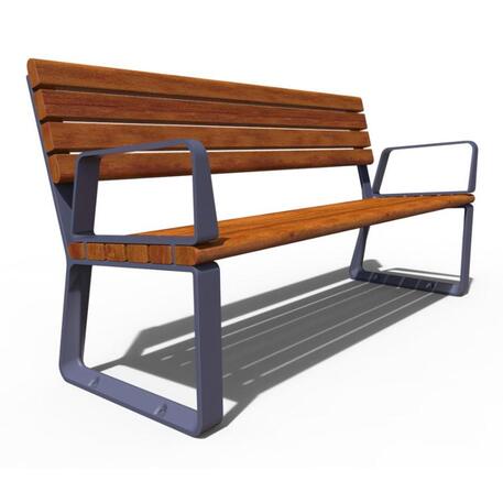 Metal bench with backrest 'IROKO_STF/22-04-20MDL'