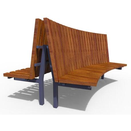 Metal bench with backrest 'IROKO_STF/21-04-17MDL'