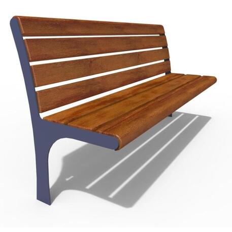 Metal bench with backrest 'IROKO_STF/21-04-16/MDL'