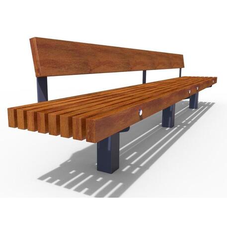 Metal bench with backrest 'IROKO_STF/21-04-12MDL'