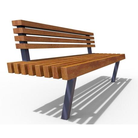 Metal bench with backrest 'IROKO_STF/21-04-09MDL'