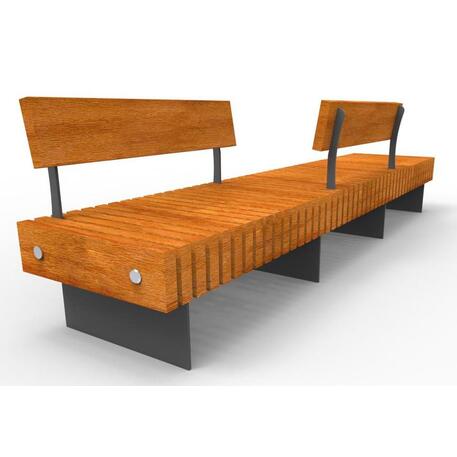 Metal bench with backrest 'IROKO_STF/20-04-46MDL'