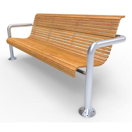 Metal bench with backrest 'IROKO_STF/19-04-71MDL'