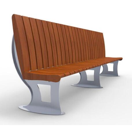 Metal bench with backrest 'IROKO_STF/19-04-70MDL'