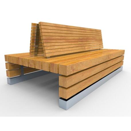 Metal bench with backrest 'IROKO_STF/19-04-67_03MDL'