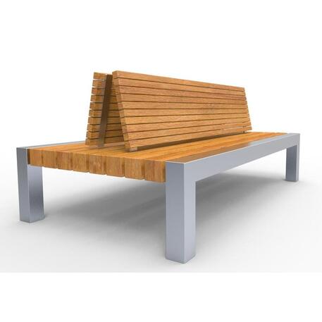 Metal bench with backrest 'IROKO_STF/19-04-67_01MDL'