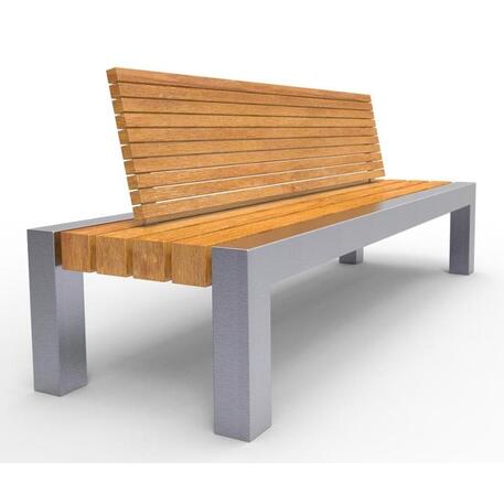 Metal bench with backrest 'IROKO_STF/19-04-67MDL'