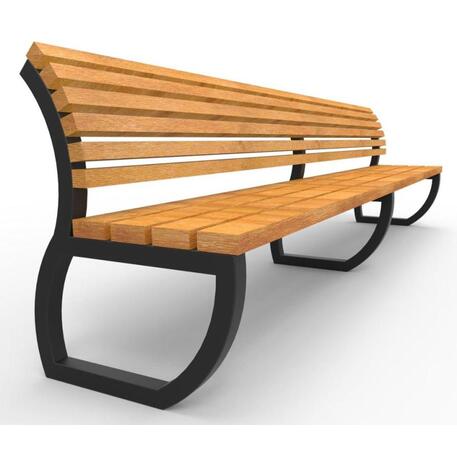 Metal bench with backrest 'IROKO_STF/19-04-66MDL'