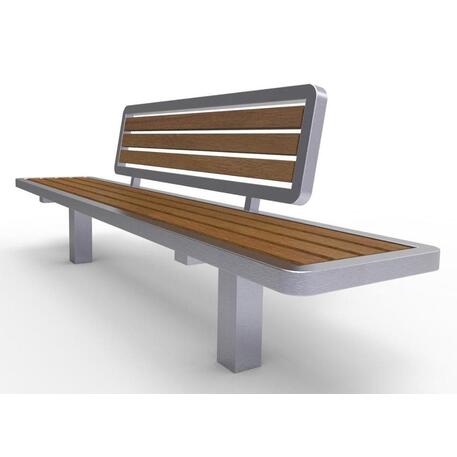 Metal bench with backrest 'IROKO_STF/19-04-65_02MDL'