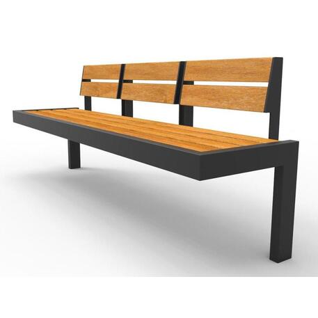 Metal bench with backrest 'IROKO_STF/19-04-56MDL'