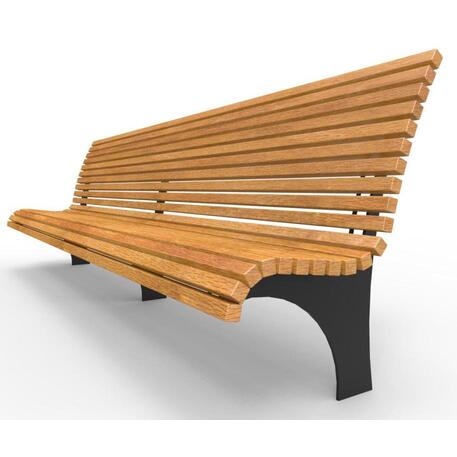 Metal bench with backrest 'IROKO_STF/19-04-55MDL'