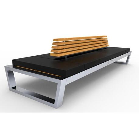 Metal bench with backrest 'IROKO_STF/19-04-54MDL'