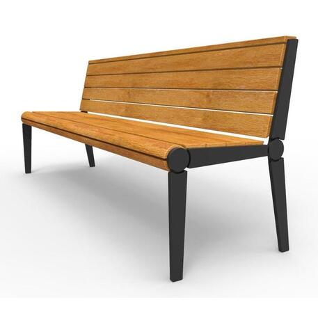 Metal bench with backrest 'IROKO_STF/19-04-49MDL'