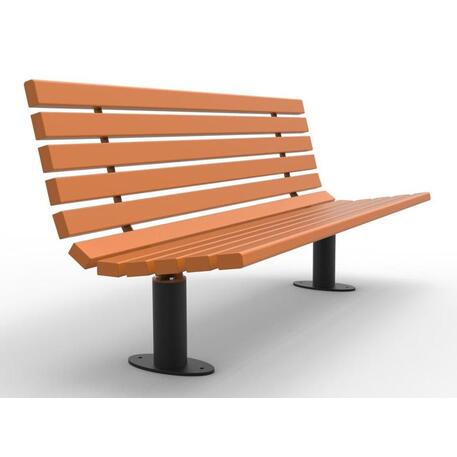 Metal bench with backrest 'IROKO_STF/19-04-46MDL'