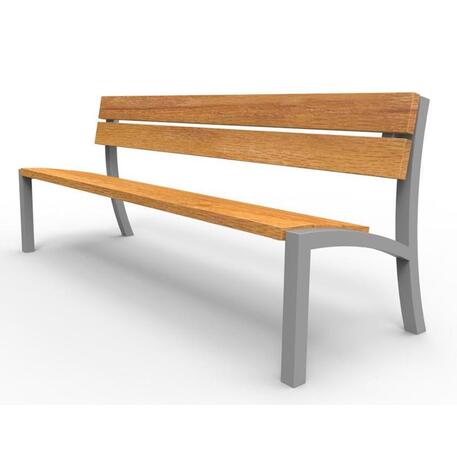 Metal bench with backrest 'IROKO_STF/19-04-44_01MDL'