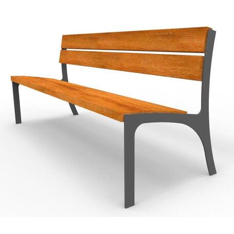 Metal bench with backrest 'IROKO_STF/19-04-44MDL'