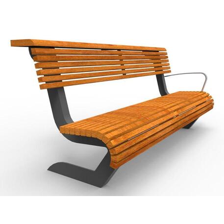 Metal bench with backrest 'IROKO_STF/19-04-35MDL'