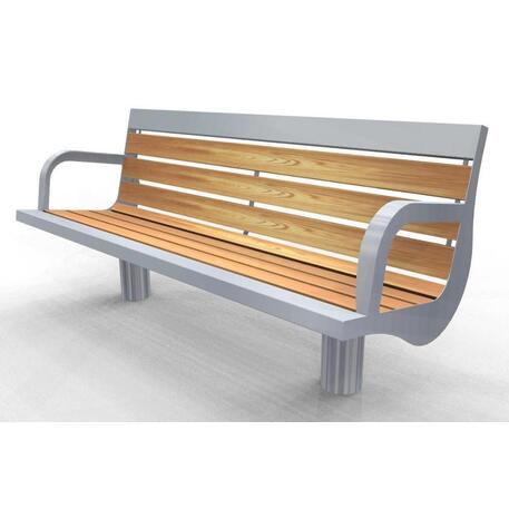 Metal bench with backrest 'IROKO_STF/19-04-31MDL'