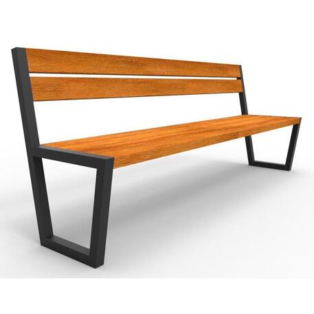 Metal bench with backrest 'IROKO_STF/19-04-26MDL'