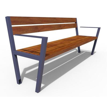 Metal bench with backrest 'IROKO_STF/19-04-25MDL'