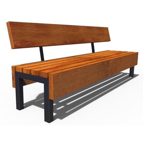 Metal bench with backrest 'IROKO_STF/19-04-24_01MDL'