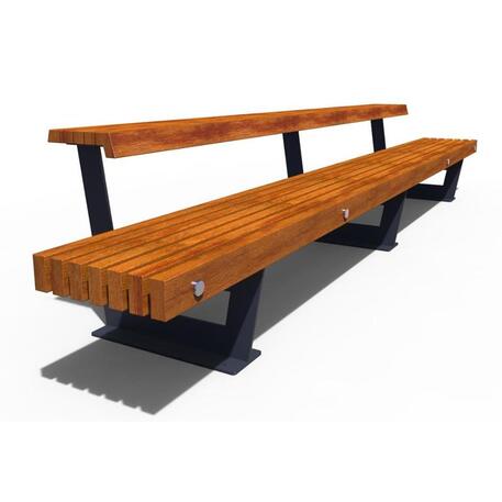 Metal bench with backrest + Picnic table 'IROKO_STF/18-04-97/MDL'